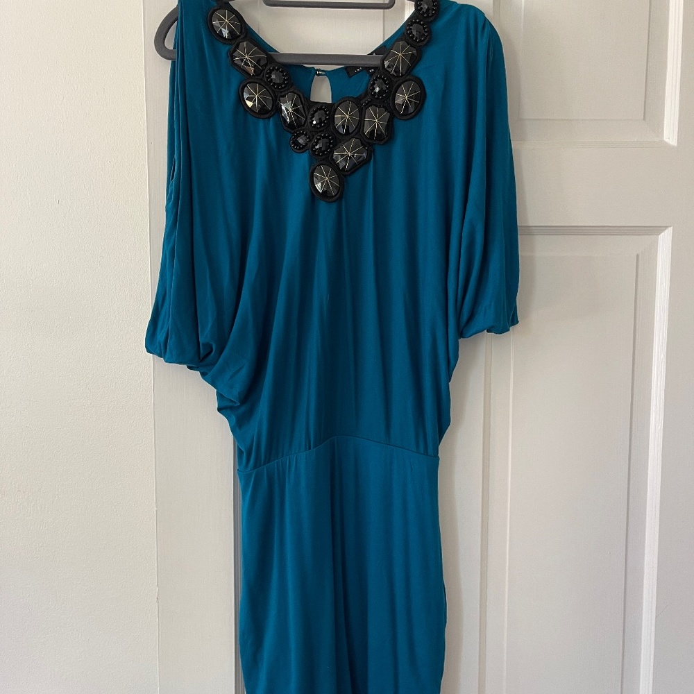 Teal cocktail dress